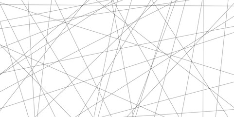 abstract black lines with white background.Creative and geometric shape with white luxury pattern and paper texture design in illustration with white line background.	