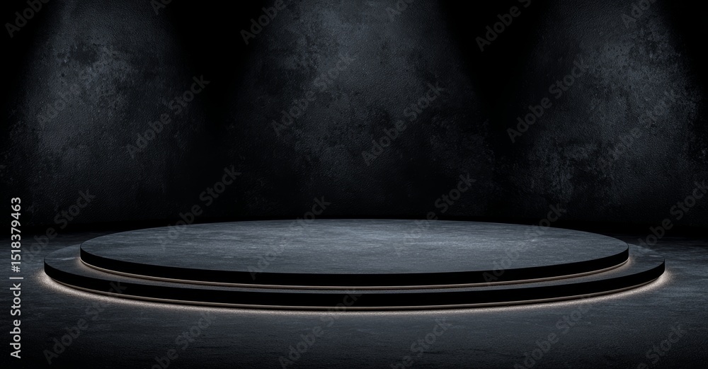 Aufkleber luxury backdrop featuring a minimal showcase stand with an empty scene presentation pedestal and a d