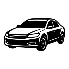 Sedan icon with transparent background four door passenger car vehicle transport symbol sleek design
