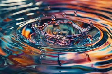 High Resolution Image of Investigating Fluid Dynamics with Water Drop