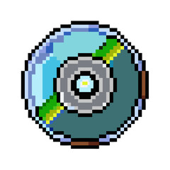 Fototapeta premium CD disk icon in pixel art style