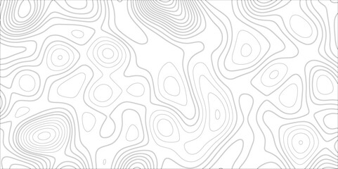 Fototapeta premium Ocean topographic line map with curvy wave isolines vector illustration. Abstract topographic contours map background, Vector contour topographic map. Cartography texture abstract banner use. 