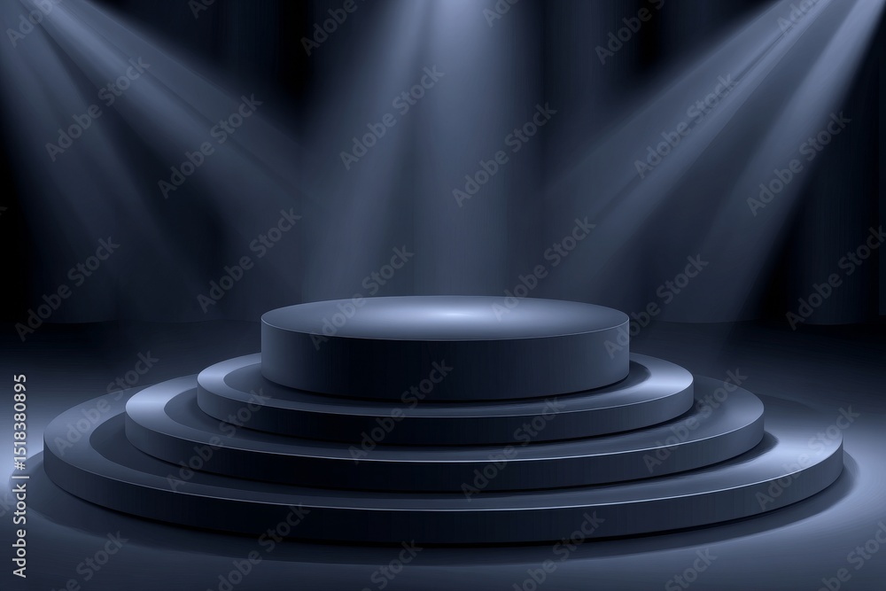 Aufkleber abstract light and dark background space with a blank illustration room and spotlight product displa