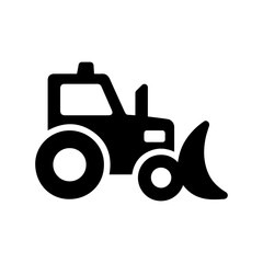Snow plow icon in transparent background
