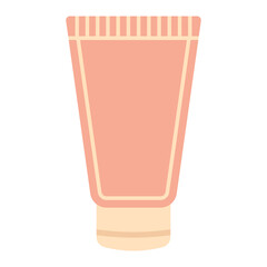 
Illustration showing icon of cream for women's health and beauty, pastel shades, on white background