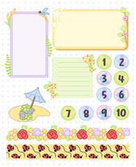 hand drawn decorative frame notes for bullet journal design