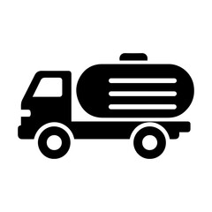 Obraz premium Tanker truck icon in transparent background 
