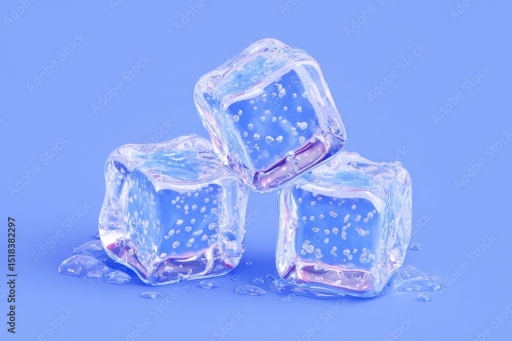 Poster the stage is set with a cool blue 3d ice cube podium on a winter wonderland backdrop with an empty p