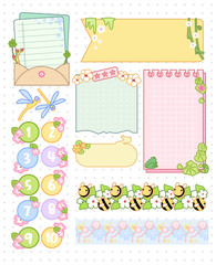 a page of decorative bullet frame with numbered and notepad design