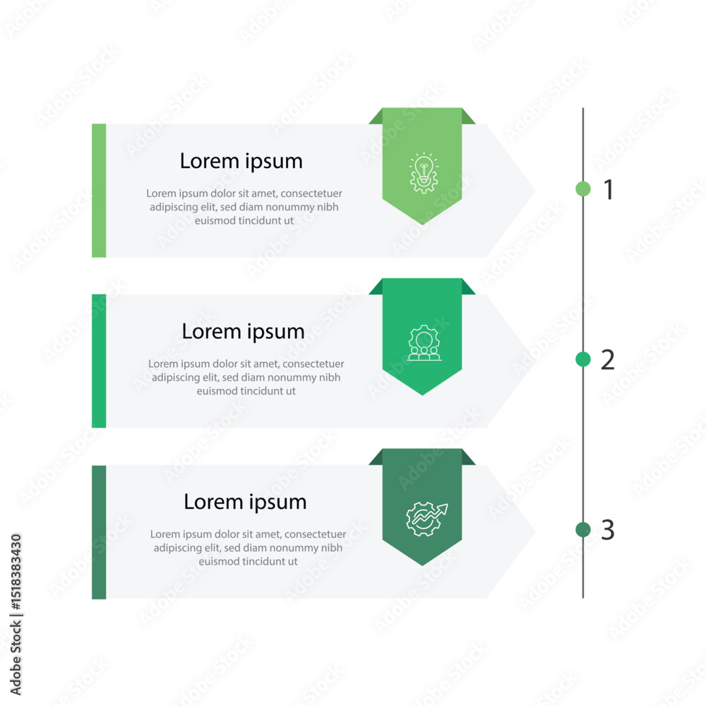Poster business infographic template. 3 step vertical process infograph. vector concept diagram with icons 