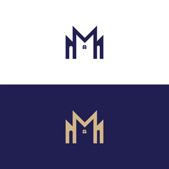 letter mm with city logo icon design vector design template inspiration
