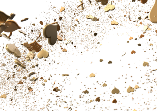 hearts isolated on transparent background. Valentine’s day design.