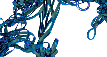 Abstract Blue Ribbon Artwork