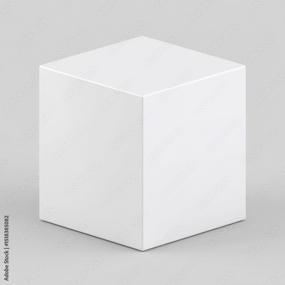 Poster the white cube podium platform stands isolated on a 3d geometric background accompanied by a blank b