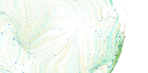 Abstract background with flowing lines and scattered dots. Perfect for technology, science, or design projects.