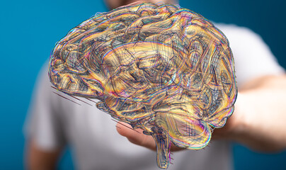 Abstract image of a human brain, representing neural networks and cognitive processes.