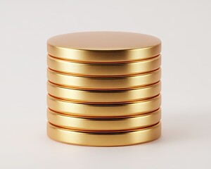 PNG gold coin currency is depicted in 3D and set against a transparent backdrop