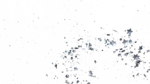 Descendant Christmas Constellations: Mind-Blowing 3D Illustration of Falling Festive Star Patterns