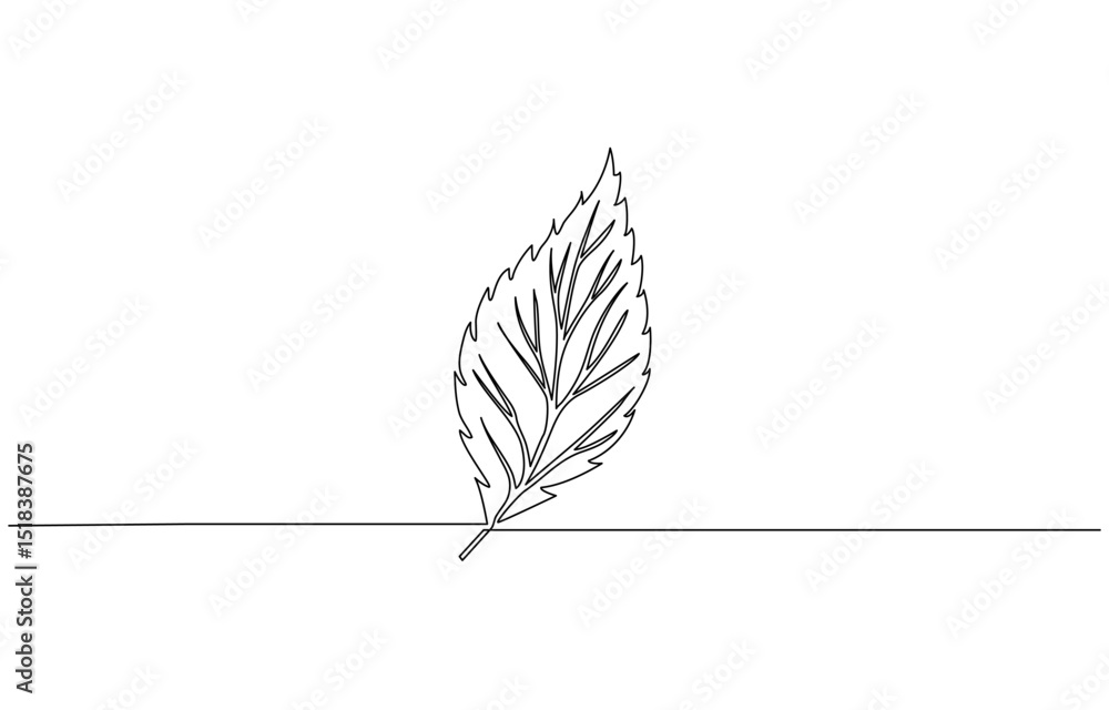 Poster one continuous line drawing of maple leaf. maple leaf line art in autumn. contour drawing. minimalis