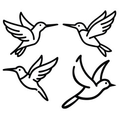 Obraz premium Vector illustration of a flying peace dove silhouette