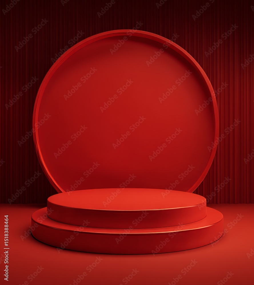Aufkleber minimal show presentation pedestal platform isolated empty studio stand geometric backdrop with luxu