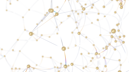 Abstract Network with Golden Spheres