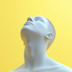 mannequin head isolated on white