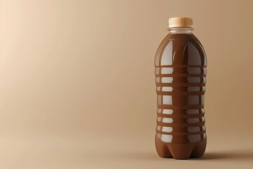 Detailed Visual  of Iced Coffee Plastic Bottle Mockup