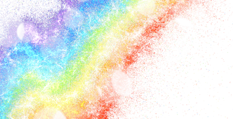 Vibrant Rainbow Glitter Sparkle on White Background,Sparkling Rainbow Hues Background