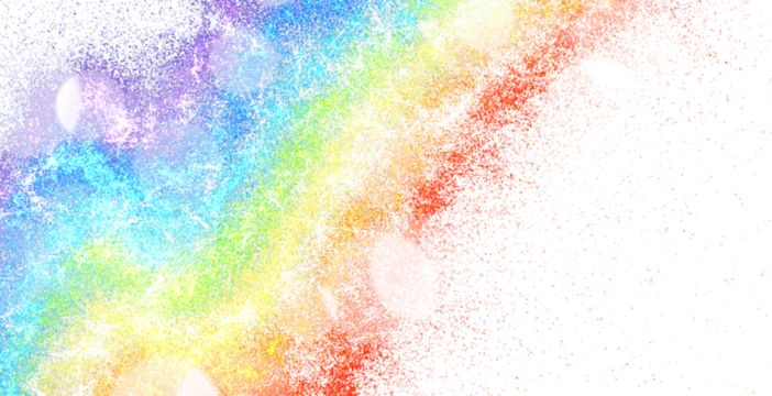 Vibrant Rainbow Glitter Sparkle on White Background,Sparkling Rainbow Hues Background