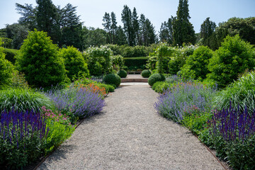 the Sundial Garden at Exbury gardens The New Forest Hampshire England