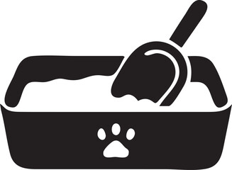 Fototapeta premium Pet Food Bowl with Paw Print