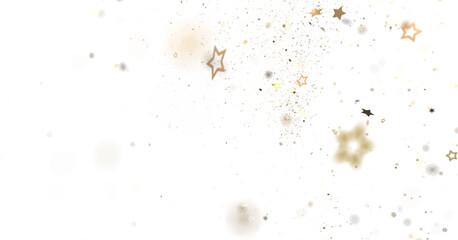 Shimmering Starry Christmas: Spectacular 3D Illustration Showcasing Falling Holiday Stars