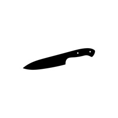 Boning knife silhouette vector flat illustration design.