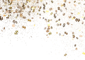 Abstract background of falling dollar signs.  Perfect for finance, wealth, or business concepts.