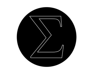 Sigma Symbol Minimalist Design, Mathematical Notation