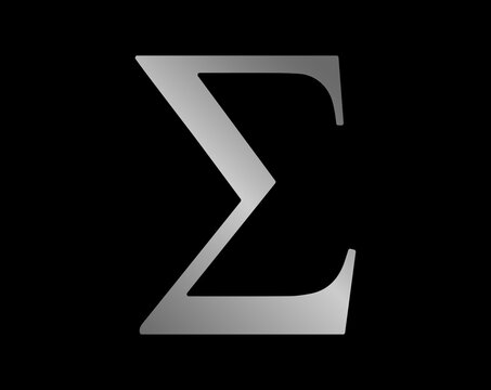 Sigma Symbol Minimalist Design, Mathematical Notation