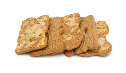 Small stack of macadamia nut and white chocolate cookies.