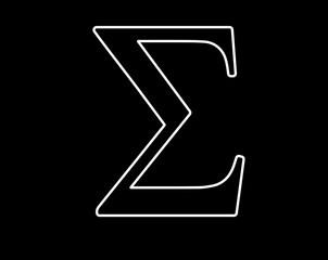 Sigma Symbol Minimalist Design, Mathematical Notation
