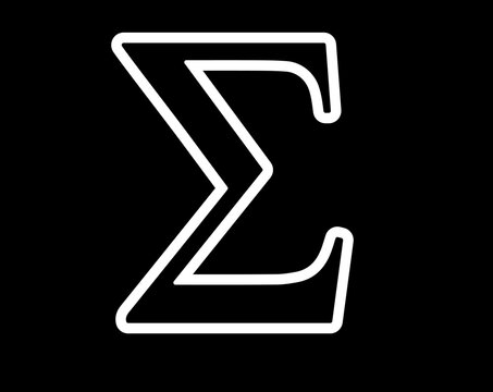 Sigma Symbol Minimalist Design, Mathematical Notation