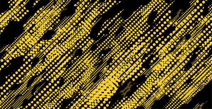 Abstract yellow dot pattern on black background - great for design inspiration
