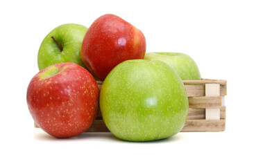 Sweet apple with slice on whiteSweet apple with slice on white