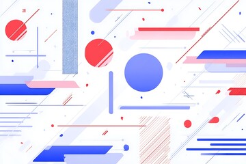 Abstract red and blue shape design