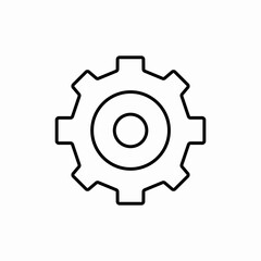 Technical gear settings icon vector sign