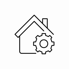 Home automation settings icon vector sign