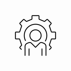 User settings gear icon vector sign