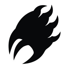 Fiery claw abstract design graphic element