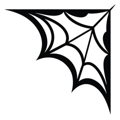 Corner spiderweb design halloween decoration element