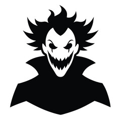 Spooky halloween monster scary evil grin