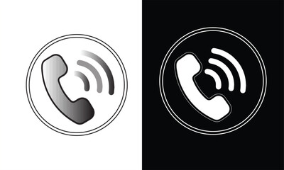 vector illustration of a phone, service, speech, support, beginnings, noise, message, assistance, horizontal